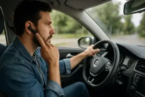 Uso del dispositivo bluetooth durante la guida: ciò che è permesso e i rischi spesso ignorati