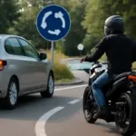Chi ha la precedenza in rotonda tra auto e moto: la regola spesso fraintesa