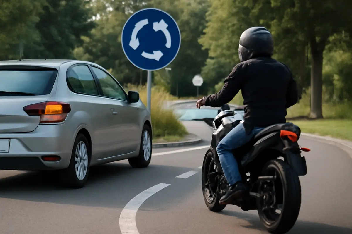 Chi ha la precedenza in rotonda tra auto e moto: la regola spesso fraintesa